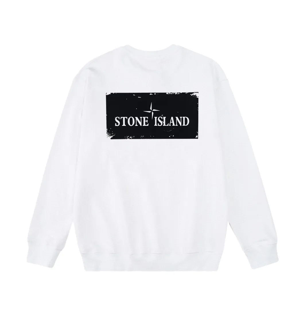 W809#P160💰 Stone Island Stone Island broken square logo printed round neck long-sleeved sweatshirt on the front and back! Versatile base round neck sweatshirt for couples! Simple armband design, customized 1*1 thread (fine texture), 380g double-strand large terry fabric, very good quality, foreign trade craftsmanship, respect the original version! The threads at the cuffs and hem are all original bartacks! The time-consuming and material consumption distinguishes the ordinary version on the market! Tops worn by celebrities from all walks of life on INS, can be matched with couple styles!  Color: Black White Size: M-XXL